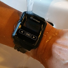Waterproof Watch Pager Being Worn